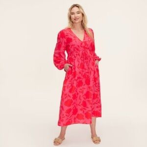 Kate Spade x Target Vibrant Pink Floral Midi Dress